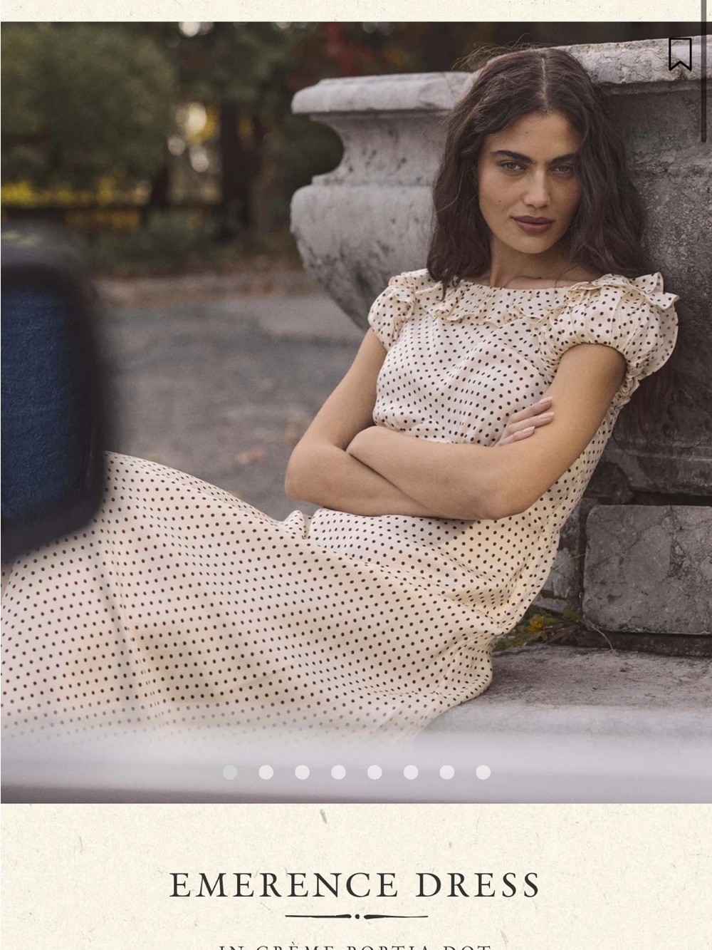 NWOT Doen IN CRÈME PORTIA DOT EMERENCE MAXI DRESS Size M - Picture 2 of 13